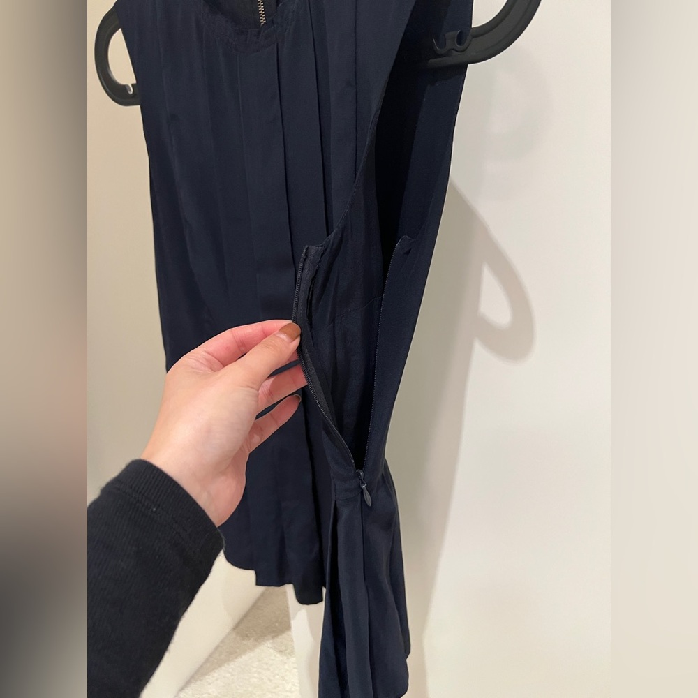 Miu Miu Dark Blue Pleated Top - Picture 6 of 14